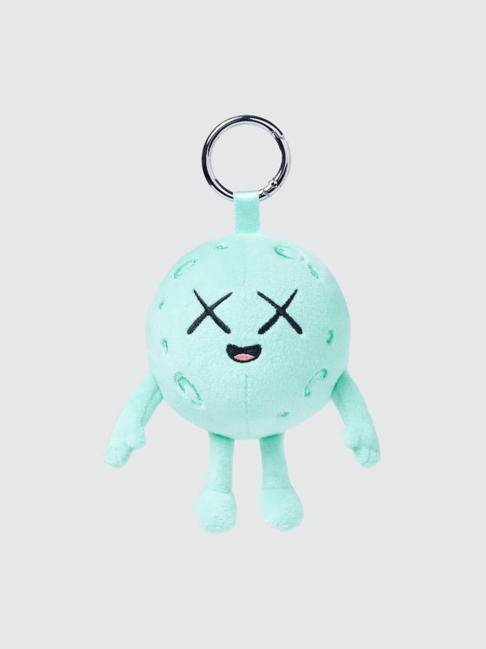 KAWS x UNIQLO Universe Charm MOON Light Green Plush Keychain NWT